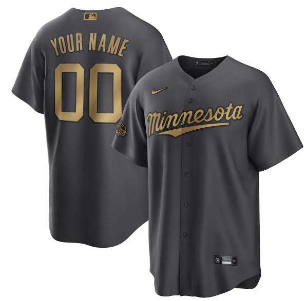 Customized Men's Minnesota Twins Active Player Charcoal 2022 All-Star Cool Base Stitched Jersey,We sell and wholesale Customized Men's Minnesota Twins Active Player Charcoal 2022 All-Star Cool Base Stitched Jersey on line form chian!